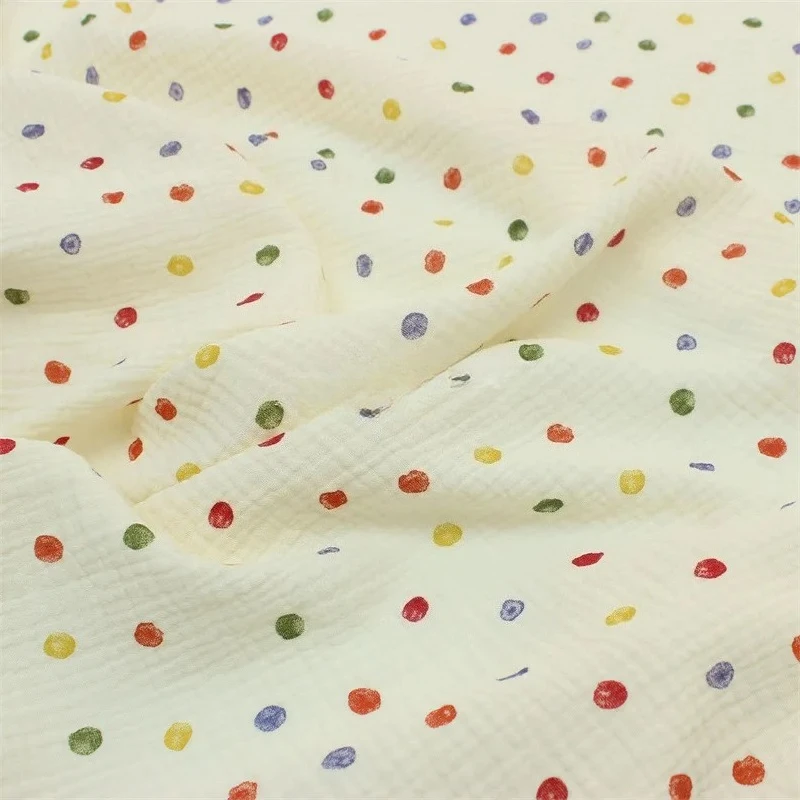 Baby Clothing Patterns Free - 135x50 ซม. ผ้าก๊อซคู่อเนกประสงค์, ลายจุดคลาสสิก, ผ้าสำหรับเสื้อผ้าเด็ก, ผ้าเย็บตกแต่งบ้าน