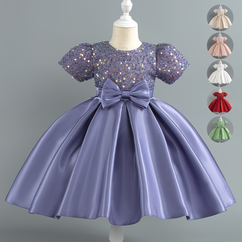 Baby Clothing Dresser - เด็กทารกคริสต์มาสชุดเลื่อมแขนสั้นชุดวันเกิดเด็กวัยหัดเดินชุดแต่งงานชุดเจ้าหญิงสําหรับเด็กสาวหรูหรา Cown