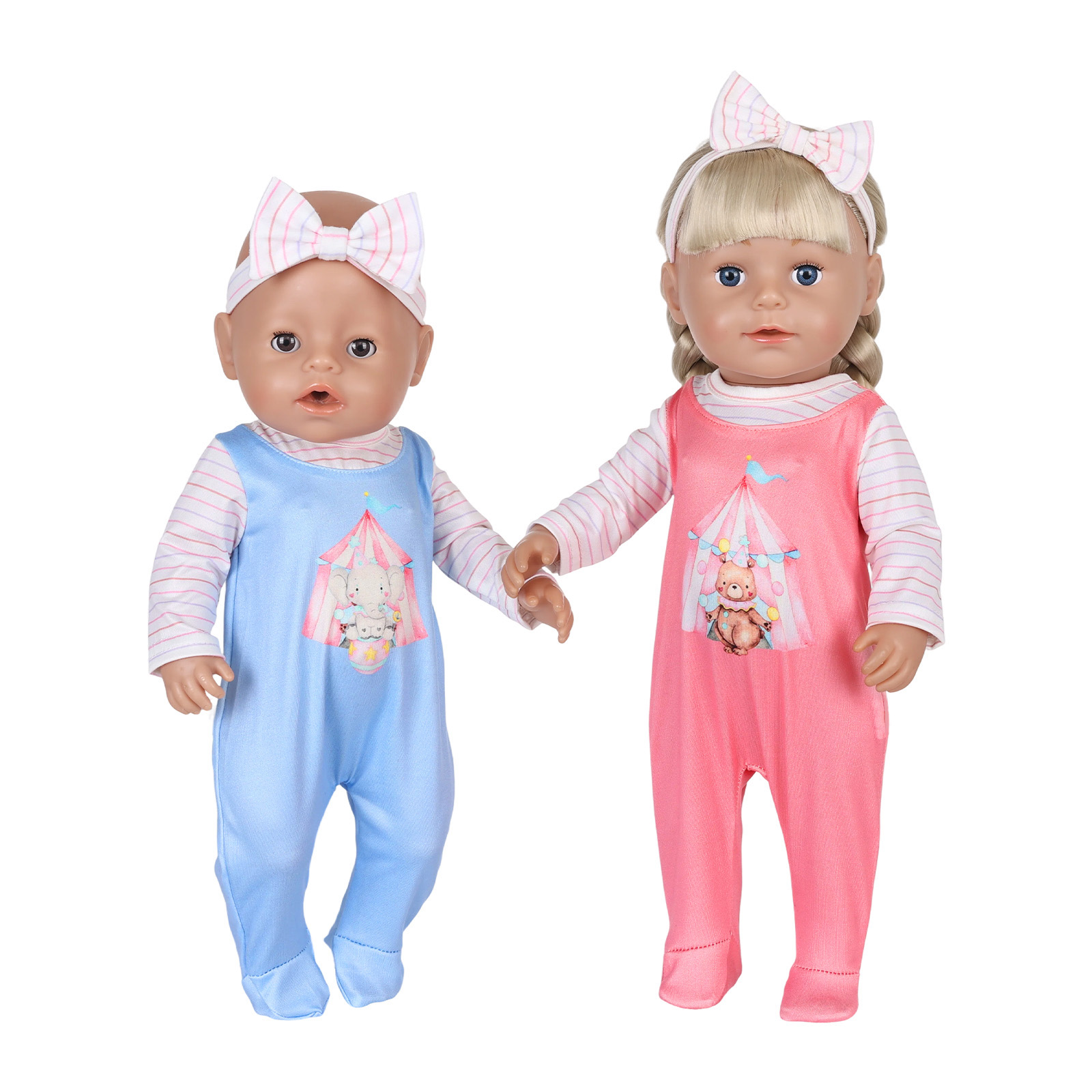 Baby Clothing Gift Set - เสื้อผ้าตุ๊กตาสำหรับ 16-18 นิ้ว 40-45 ซม.ตุ๊กตาเด็กชุดเสื้อผ้าลายละครสัตว์ตุ๊กตารีบอร์นตุ๊กตาเด็กของเล่นเด็กของขวัญวันเกิด