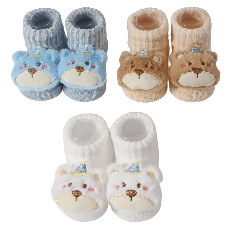 Baby Clothing Outlet - 3 คู่/เซ็ตถุงเท้าเด็กทารกเด็กแรกเกิดอุปกรณ์เสริมการ์ตูนสัตว์เด็กของขวัญเสื้อผ้าเด็กทารก Stuff ผ้าฝ้ายถุงเท้าระบายอากาศ