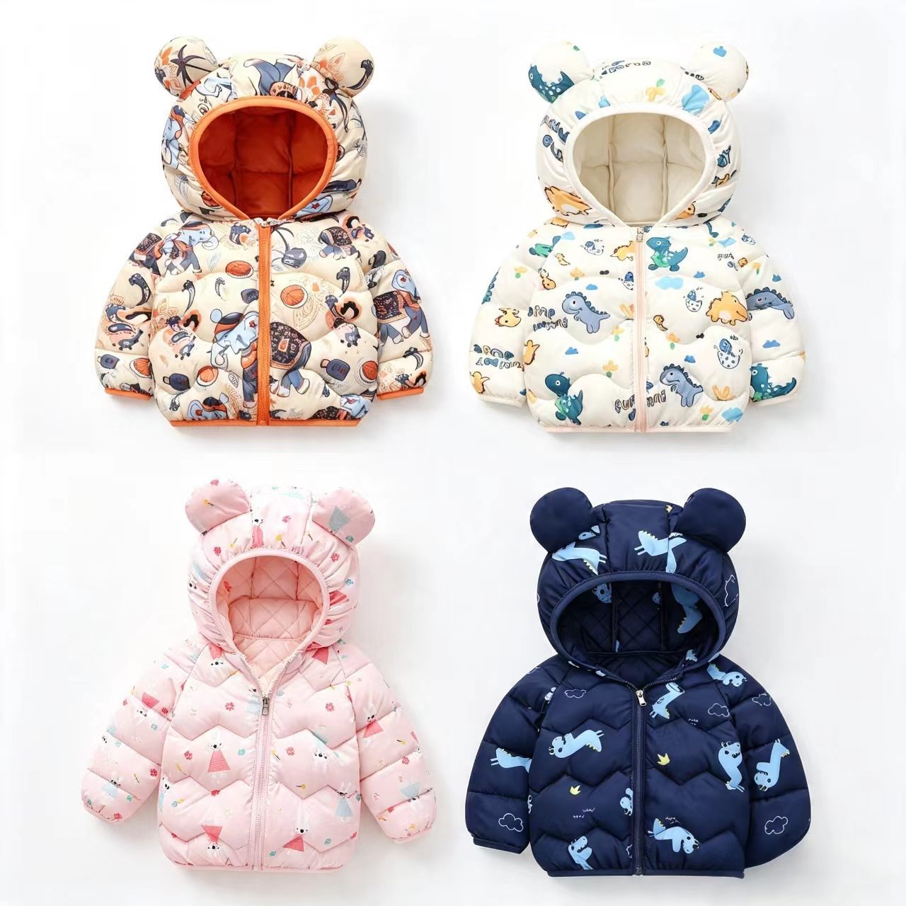 Baby Clothing Zipper - เสื้อโค้ทเด็ก เสื้อแจ็คเก็ตการ์ตูนเด็ก เสื้อผ้ามีฮู้ดสำหรับเด็กผู้ชาย เสื้อผ้ากันหนาวสำหรับเด็กผู้หญิง เสื้อผ้าเด็กวัยหัดเดิน เสื้อผ้าเด็กสำหรับฤดูหนาว
