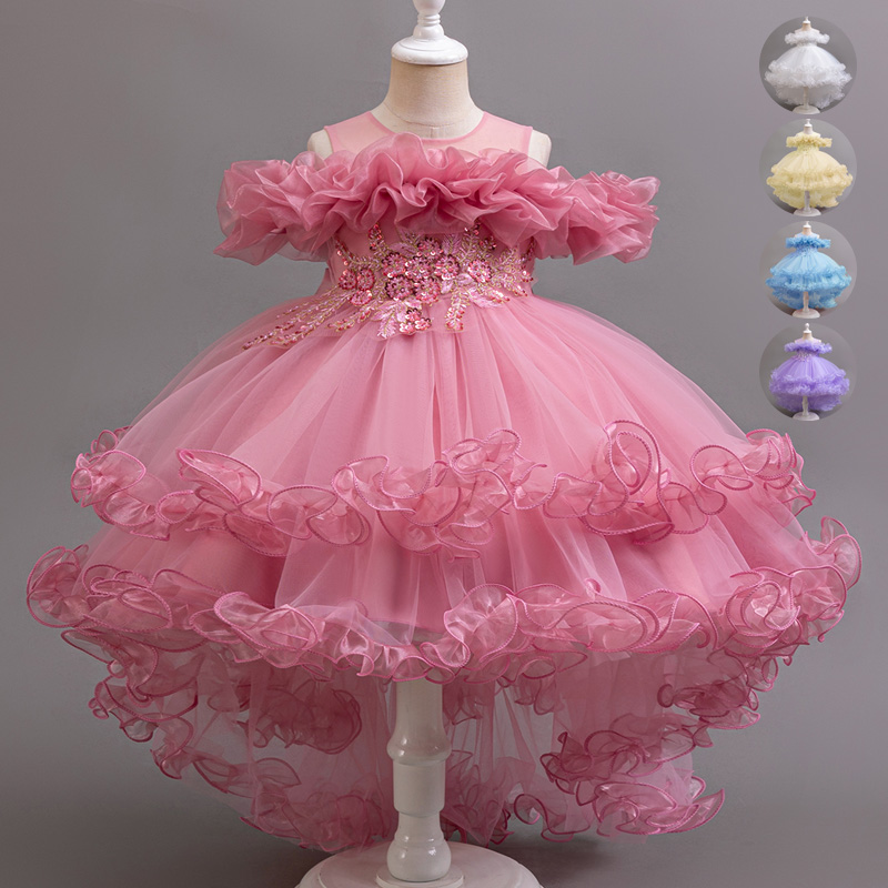 Baby Xmas Clothing - สาวดอกไม้เจ้าหญิงเลื่อมเด็กงานแต่งงาน Christmas Party ชุดหางวันเกิดงานแต่งงานดอกไม้สาวหวานและน่ารักชุด