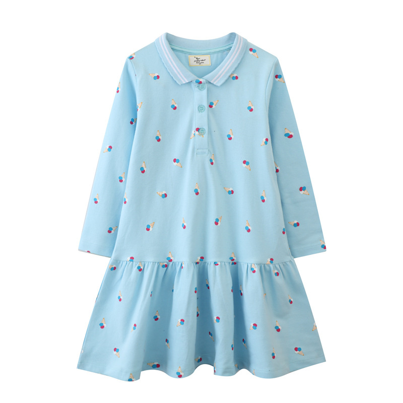 Baby Clothing Patterns Free - จัมพ์มิเตอร์ 2-7T แขนยาวชุดเด็กหญิงไอศกรีมพิมพ์เสื้อผ้าเด็กสำหรับฤดูใบไม้ร่วงฤดูใบไม้ผลิเด็กปาร์ตี้วันเกิดของขวัญเครื่องแต่งกาย