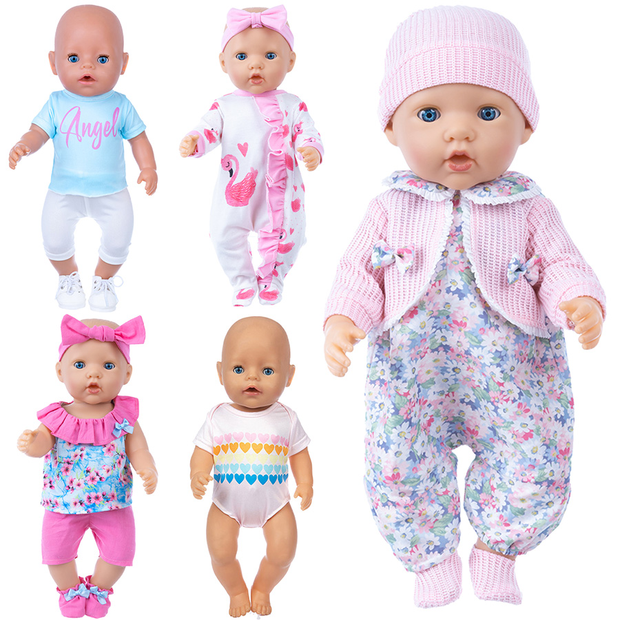 Baby Clothing Outlet - เสื้อผ้าตุ๊กตาสำหรับตุ๊กตารีบอร์นขนาด 18 นิ้วชุดนอนน่ารักสำหรับ 45 ซม. ตุ๊กตาทารกแรกเกิดของเล่นเด็กผู้หญิงตุ๊กตาเสื้อผ้าอุปกรณ์เสริมนีนูโก