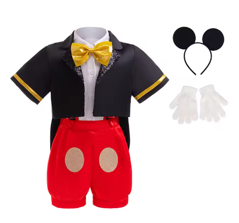 Baby Xmas Clothing - ชุดคอสเพลย์การ์ตูนหนูสำหรับเด็กปี 2025 ชุดกางเกงพร้อมสายคาดหลังสำหรับเด็กหญิงและเด็กชาย สำหรับการแสดงบนเวที คริสต์มาส ฮาโลวีน