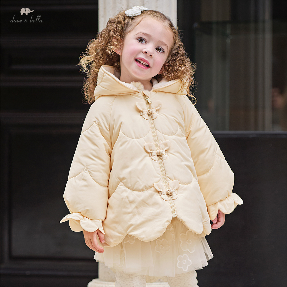 Baby Clothing Zipper - เสื้อแจ็คเก็ตเด็กผู้หญิง Dave Bella รุ่น DB4254636 สำหรับฤดูใบไม้ร่วงและฤดูหนาว
