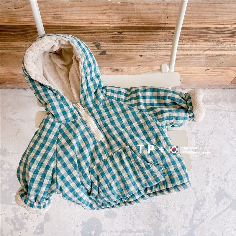 เสื้อแจ็คเก็ตเด็กแฟชั่นลายสก็อ - Baby Clothing Zipper บทวิจารณ์และราคา