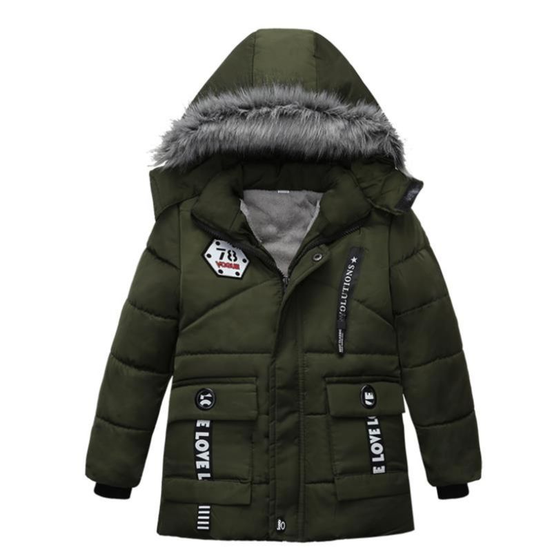 เด็กแจ็คเก็ตฤดูหนาว Boys ผ้าฝ้ - Baby Clothing Zipper บทวิจารณ์และราคา