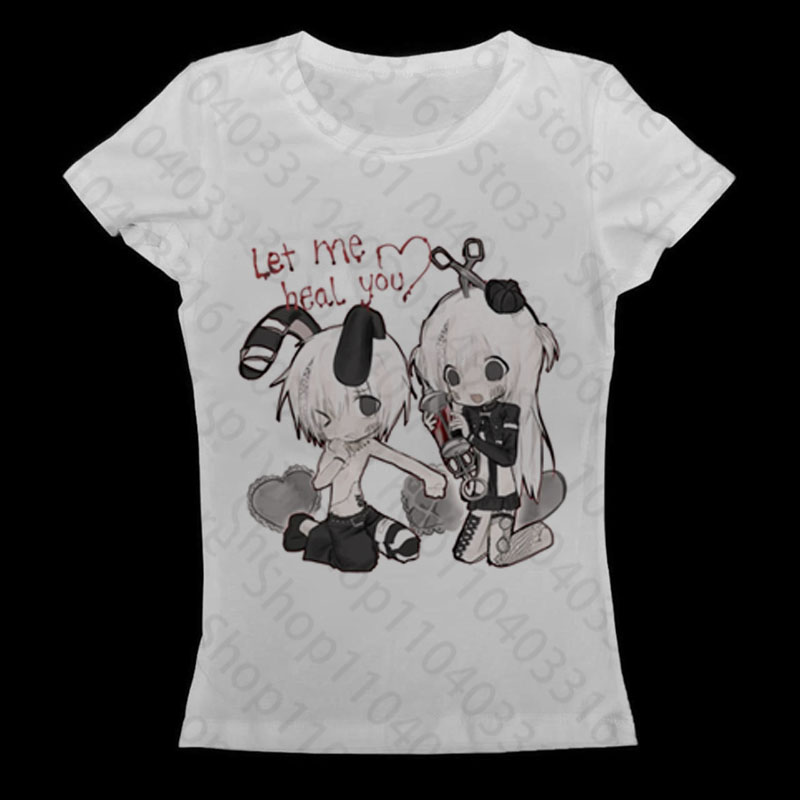 เสื้อยืดลายการ์ตูนอนิเมะสไตล์  - Baby Y2K Clothing บทวิจารณ์และราคา