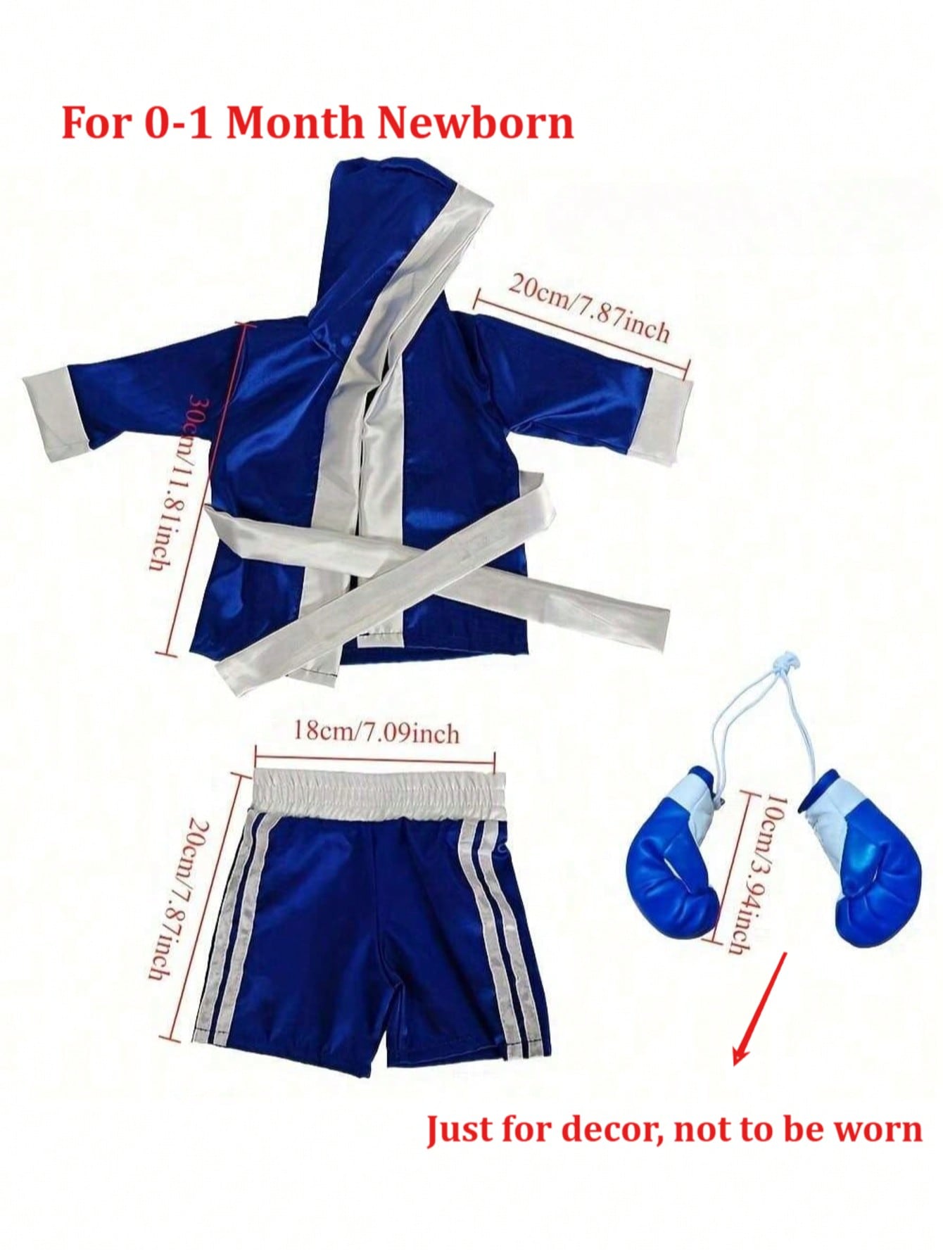ชุดถ่ายภาพเด็กแรกเกิด ชุดนักมว - Baby Clothing Gift Set บทวิจารณ์และราคา