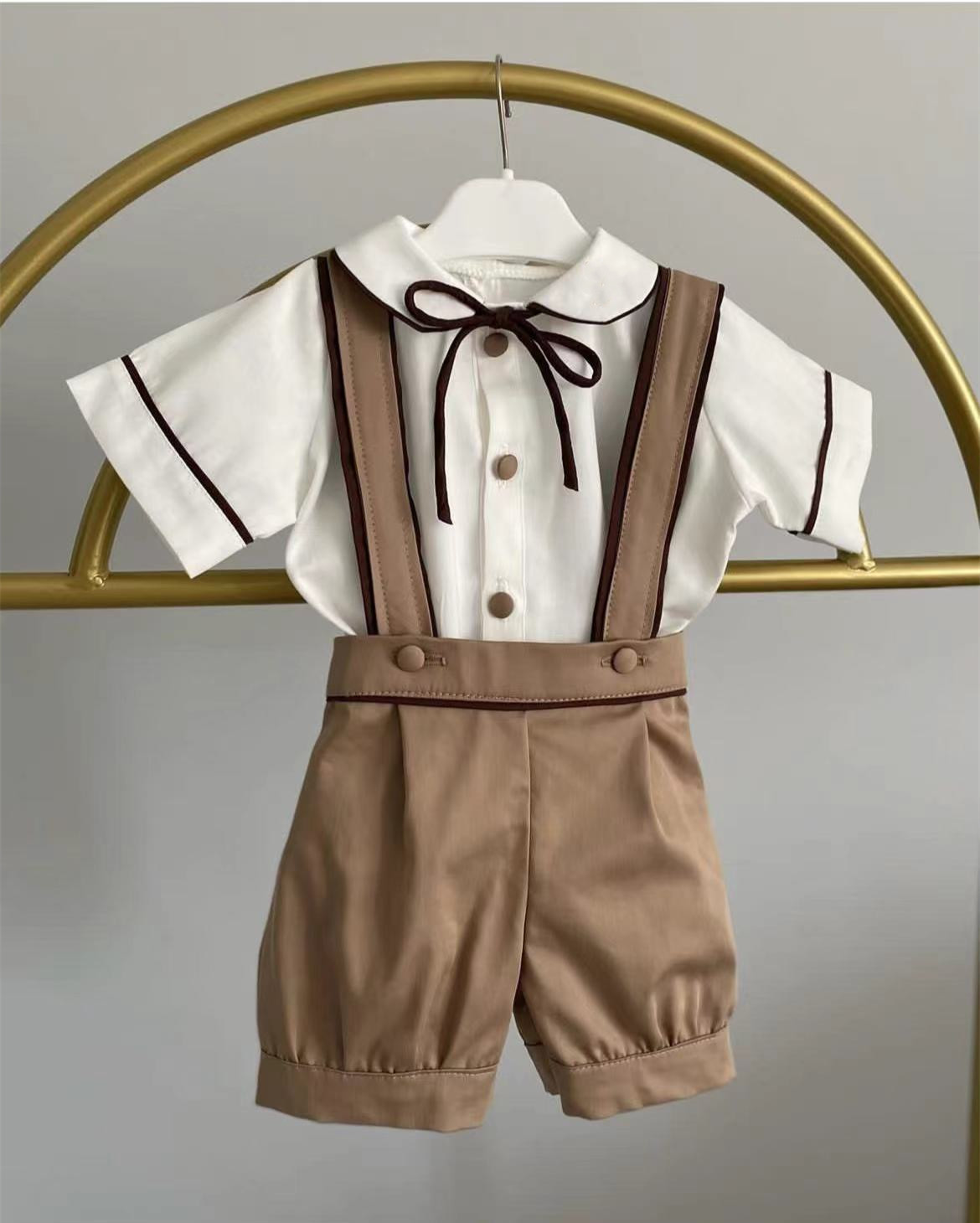 ชุดสูทเด็กผู้ชายวินเทจสีกากีสำ - Baby Xmas Clothing บทวิจารณ์และราคา