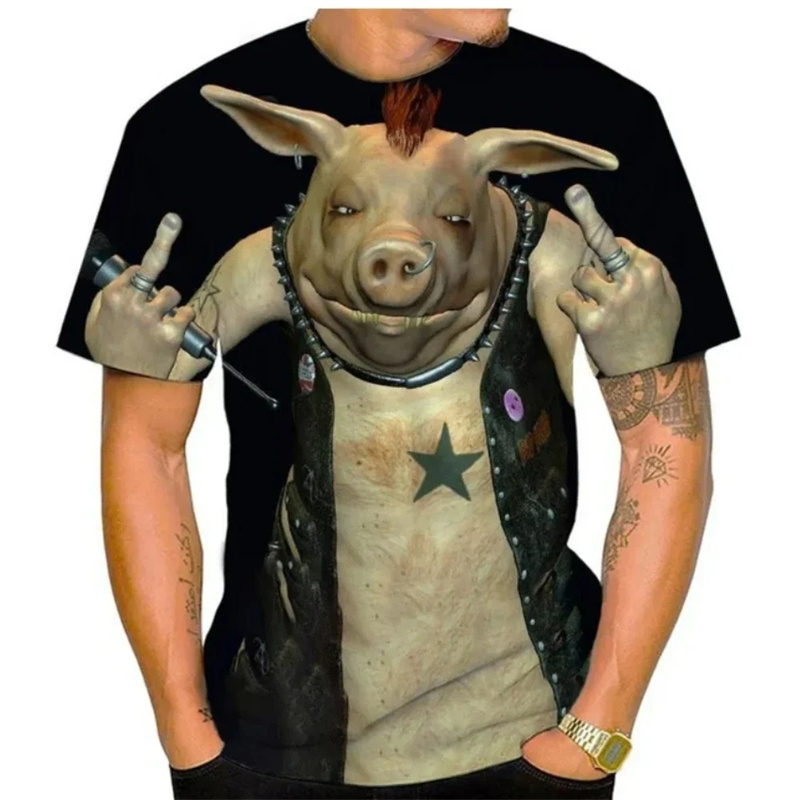 เสื้อยืดผู้ชายลายพิมพ์ 3 มิติ  - Baby Y2K Clothing บทวิจารณ์และราคา