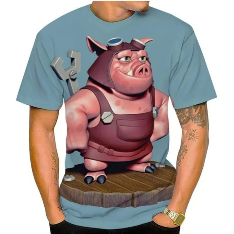 เสื้อยืดผู้ชายลายพิมพ์ 3 มิติ  - Baby Y2K Clothing บทวิจารณ์และราคา