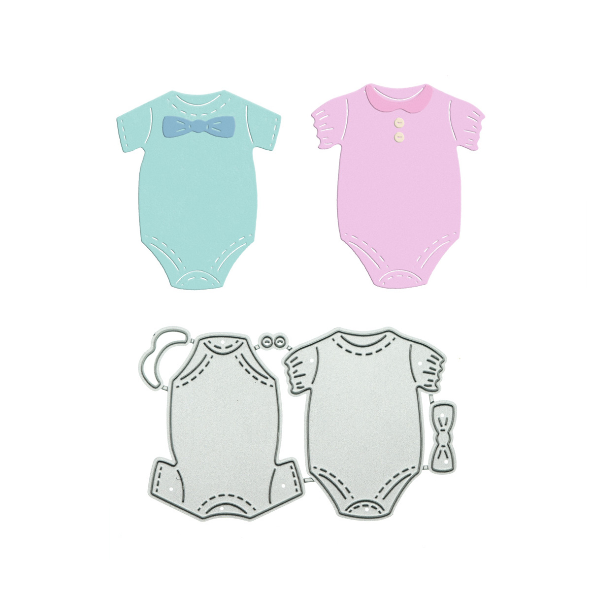 ตัดโลหะตายเสื้อผ้าเด็กทารกRomp - Baby Clothing Patterns Free บทวิจารณ์และราคา